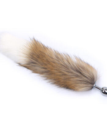 Fox Tail Plug Brown & White - Short