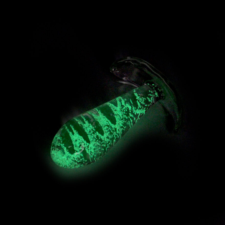 Glass Anal Plug - Glow in the Dark