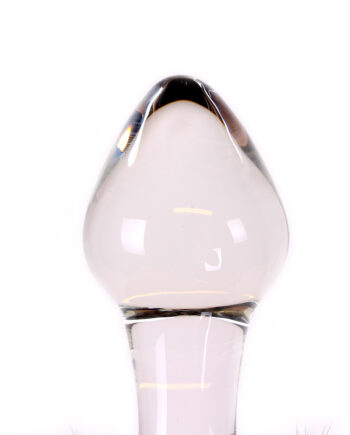 Glass Buttplug Black Tickler