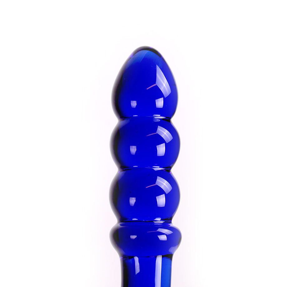 Glass Dildo Blue Curve