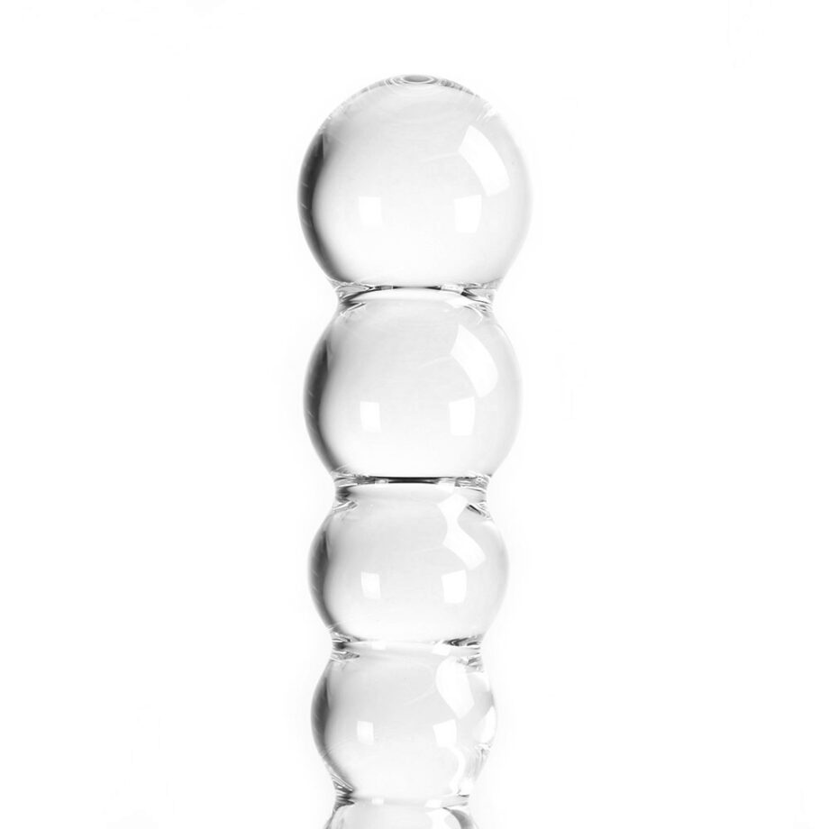 Glass Dildo Clear Balls