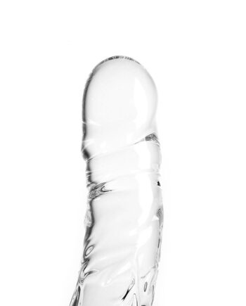 Glass Dildo Clear Penis Round