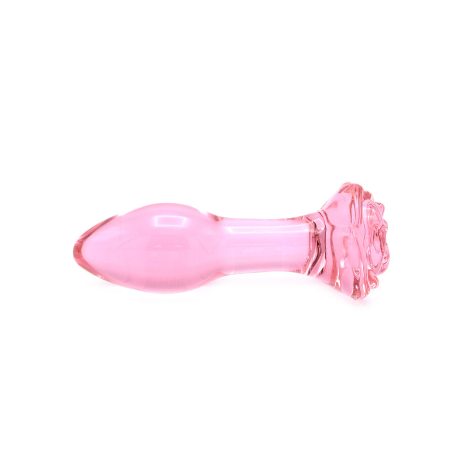 Glass Plug Rose Pink