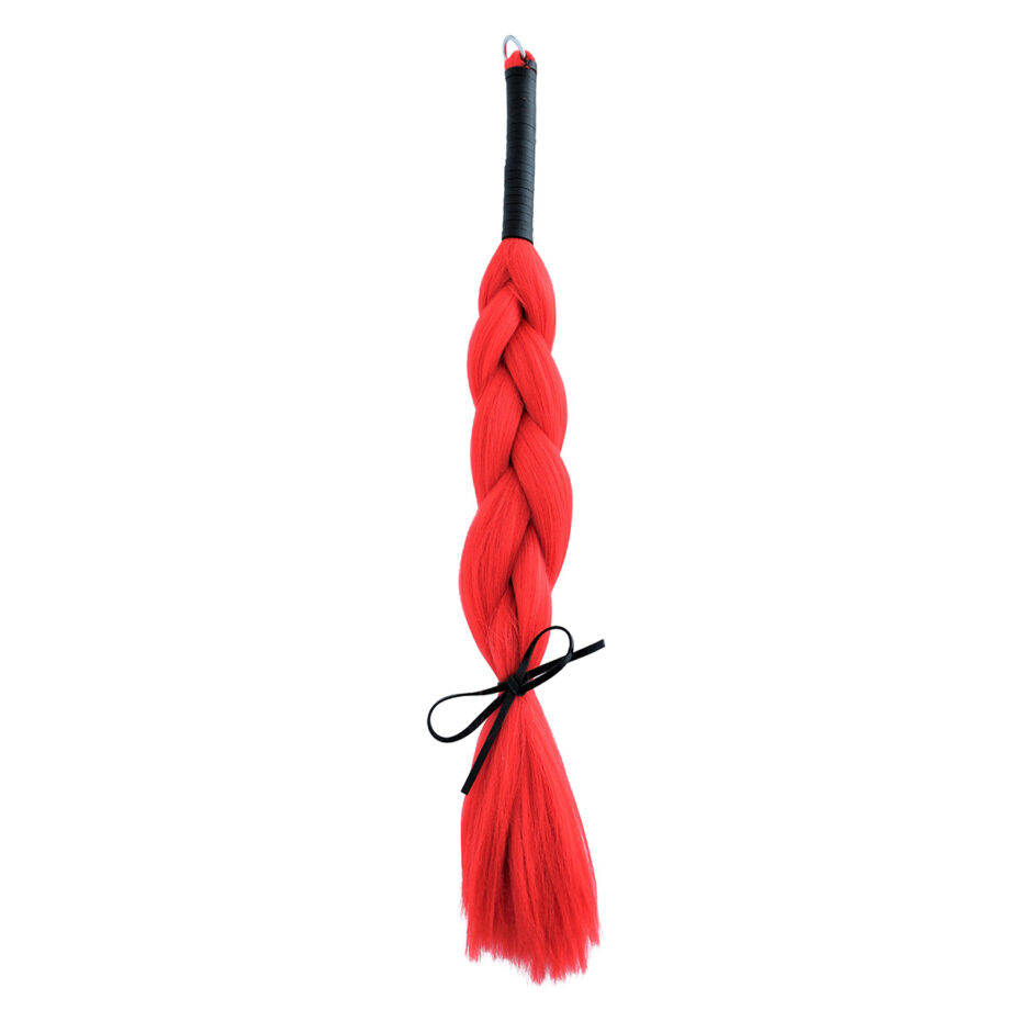 Hair Whip Red Synthetic