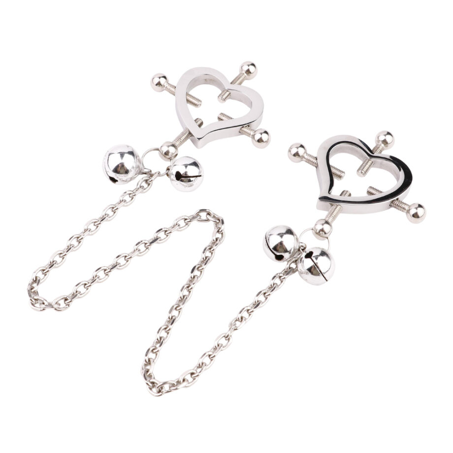 Heart-Shaped Nipple Clamps Tinkling Bells