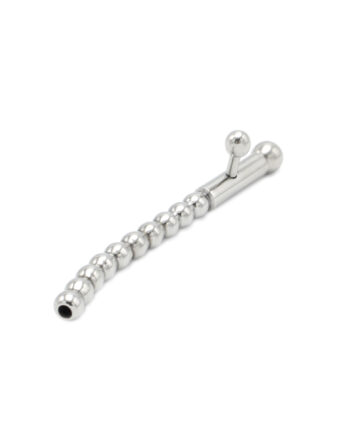Hollow Penis Plug 2 Removable Nobs Curved