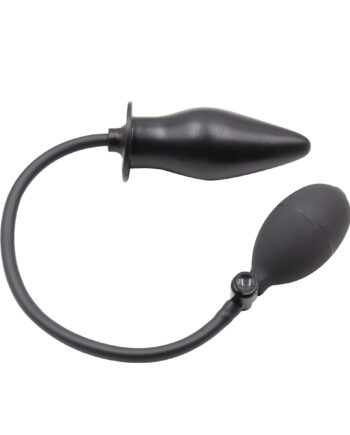 Inflated Anal Spade Plug Black