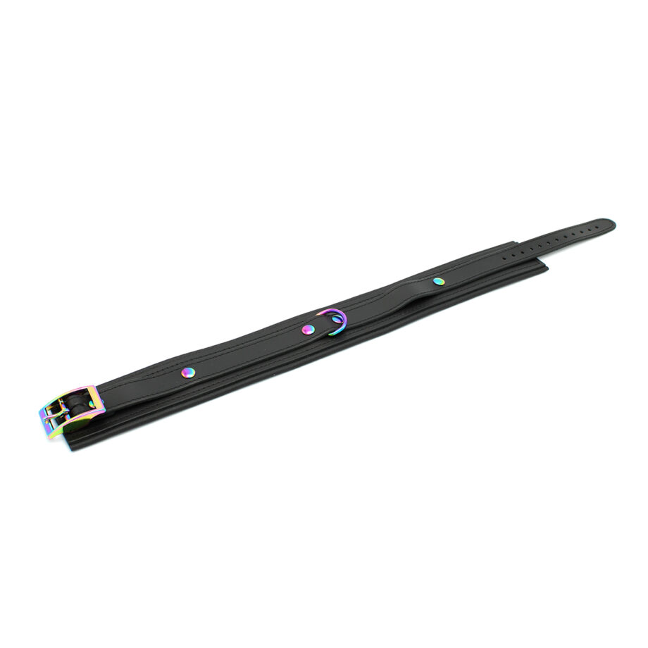 Leather Collar Black Rainbow