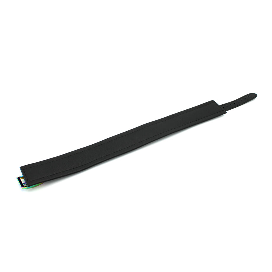 Leather Collar Black Rainbow