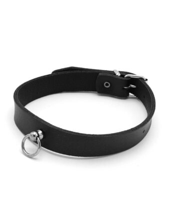 Leather Collar Mini O-Ring Black