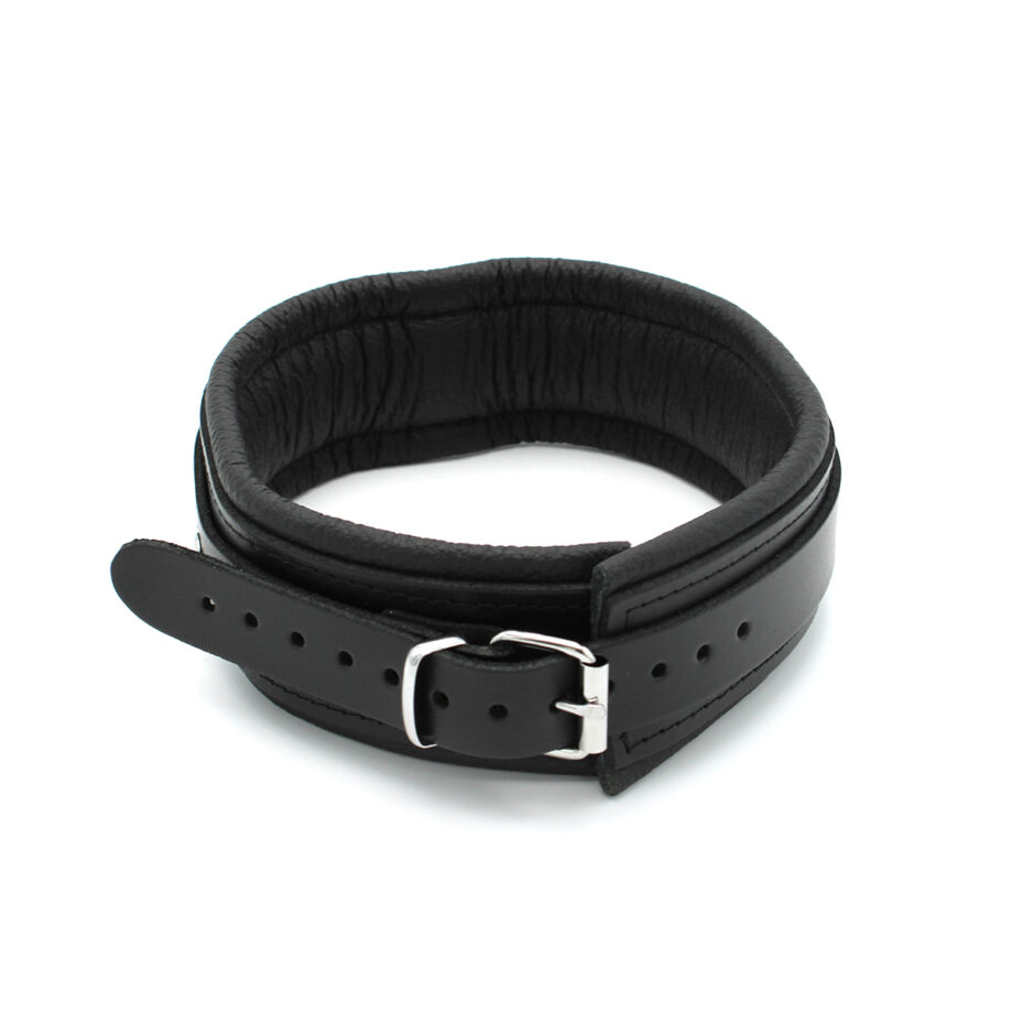 Leather Collar with Metal Shackle