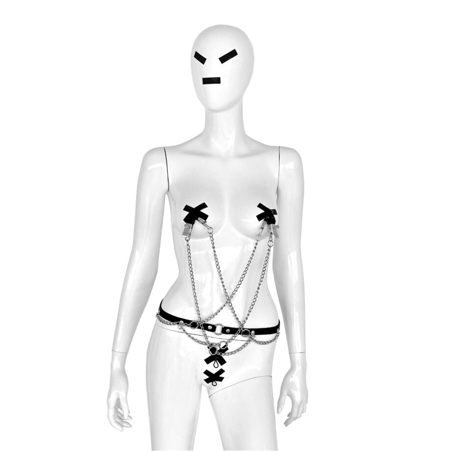 Leather Hip Belt and Rings with 4 Clamps