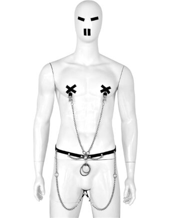 Leather Hip Belt and Rings with 4 Clamps
