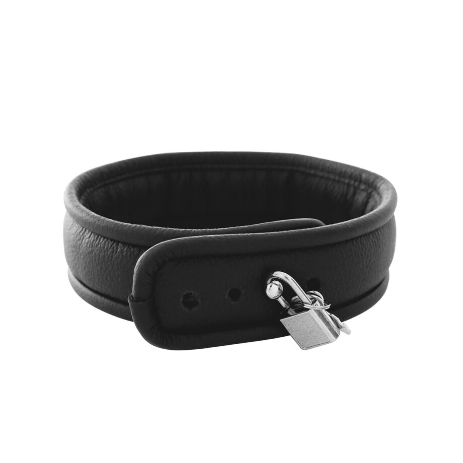Leather Padded Collar Mini O-ring with Lock