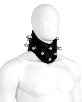 Leather Padded Collar Spikey Nuts