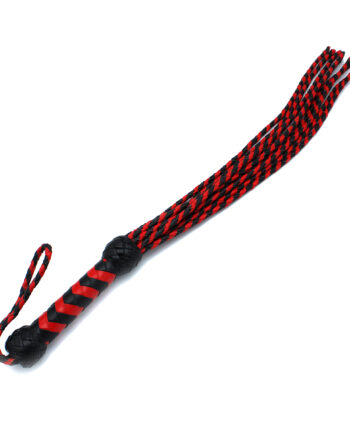 Leather Whip Nine Tails Black & Red