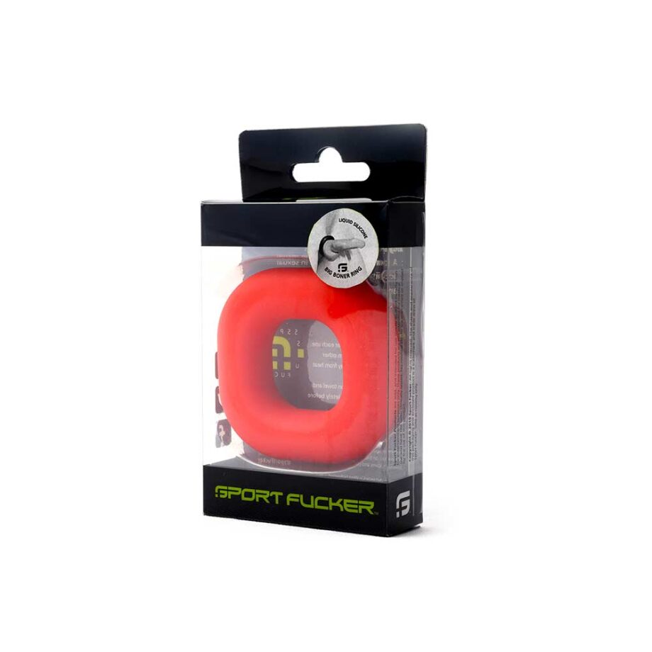 Liquid Silicone Big Boner Ring - Red