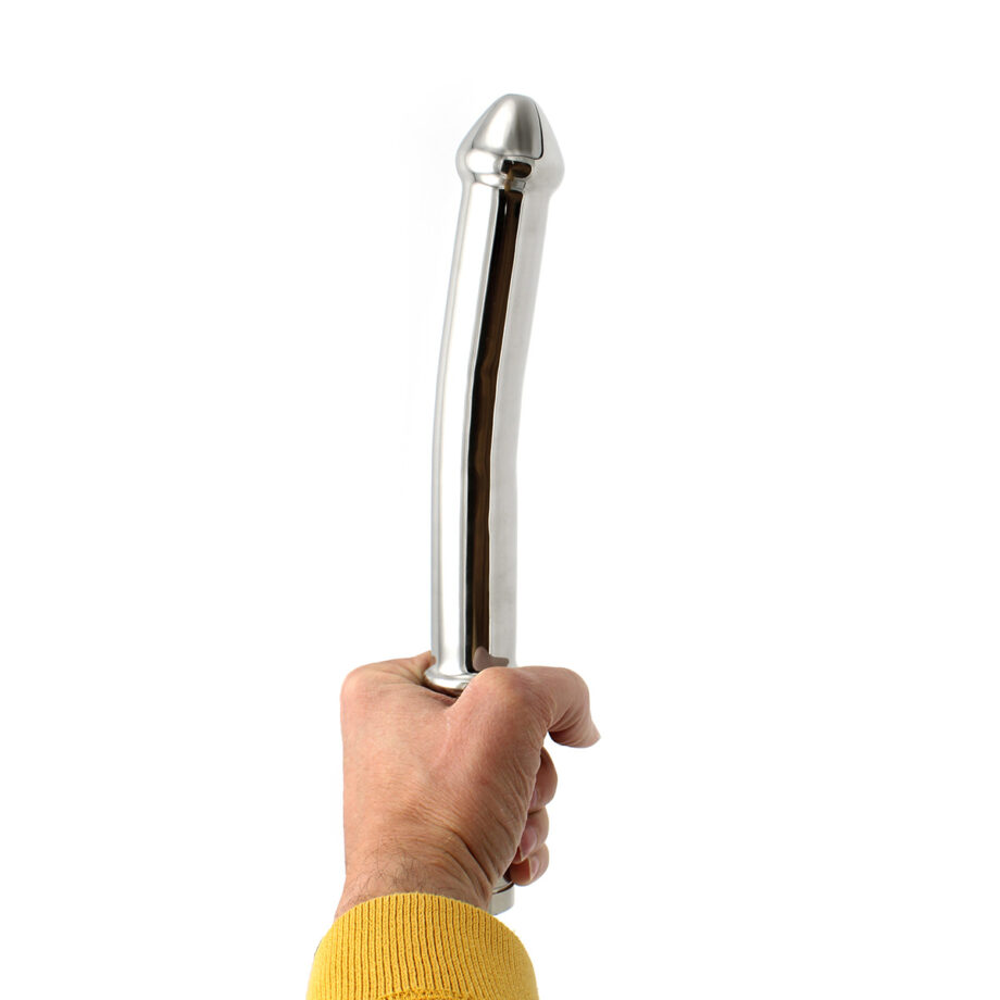 Mega Stainless Steel Dildo Slightly Curved