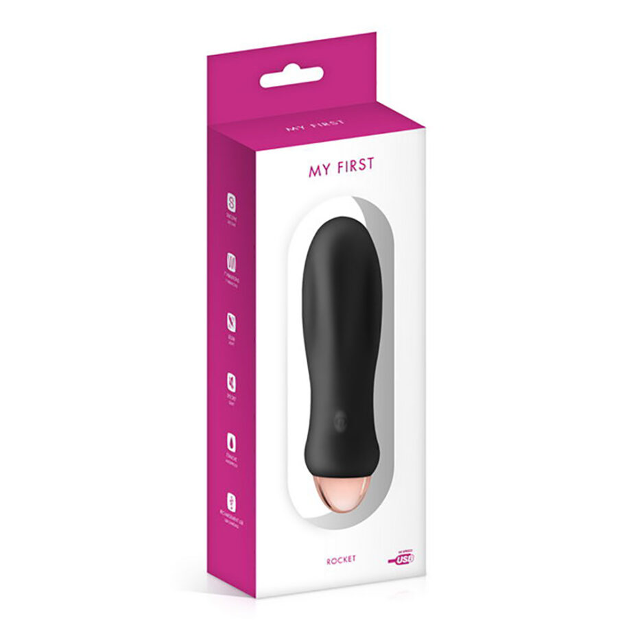 My First Rocket Black Rechargeable Vibrator