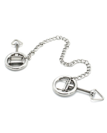 Nipple Clamps Rings Screwed with Chain