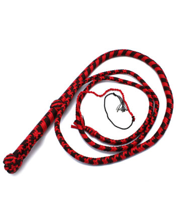 Nylon Bullwhip Black & Red 270 cm