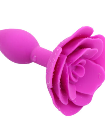 Pink Rose Silicone Anal Plug