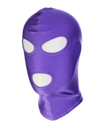 Purple BDSM Hood Classic 3 Hole