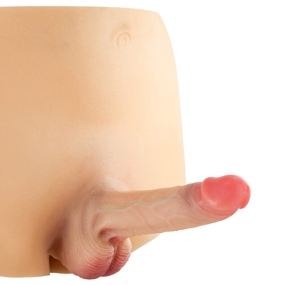 Real Manly Solid Realistic Dildo Body Suit S/M