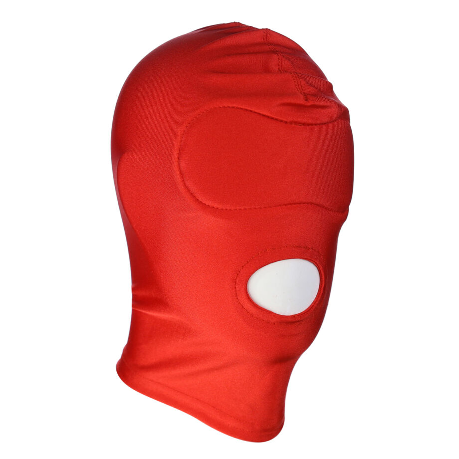 Red BDSM Hood Mouth Only