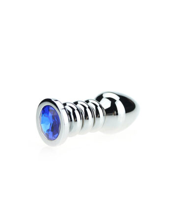 Ribbed Buttplug Blue