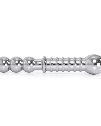 Ribbed Double-ended Steel Dildo