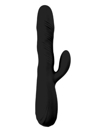 Rotating Vibrator with Clitorial Stimulation Black