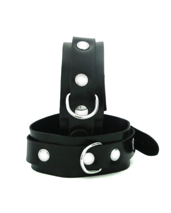 Rubber Anklecuffs Black