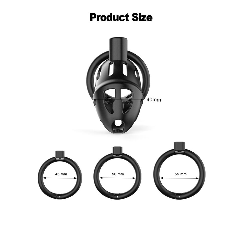 Sevanda Black Plastic Chastity Cage