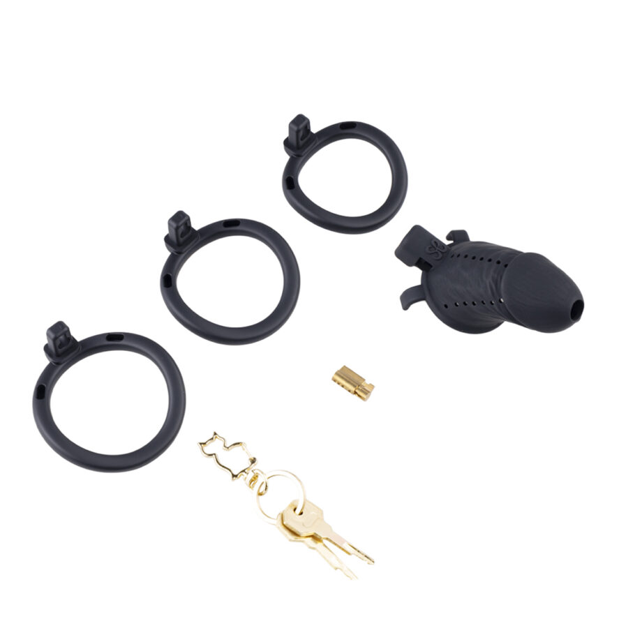 Sevanda Black Slave Chastity Cage Long