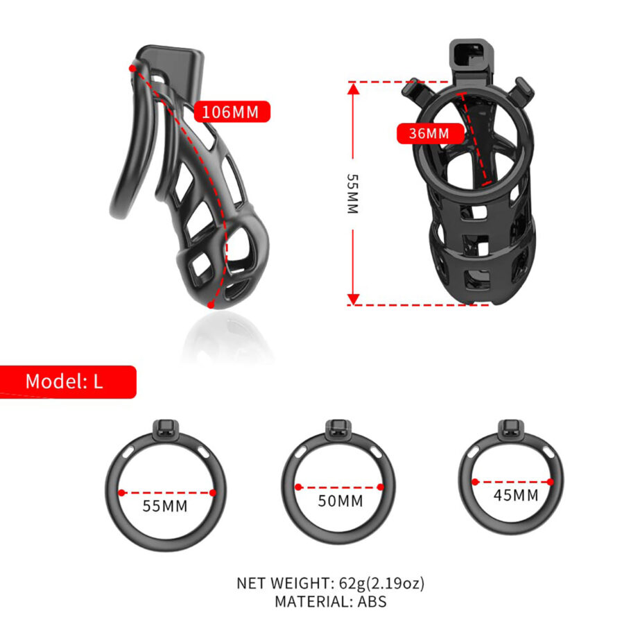 Sevanda Naja-Cobra Chastity Cage L