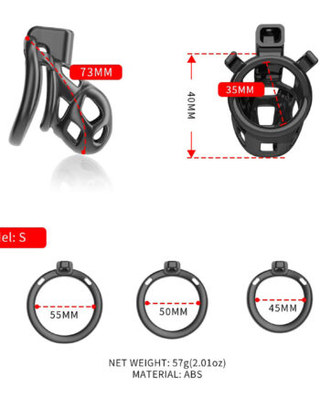 Sevanda Naja-Cobra Chastity Cage S