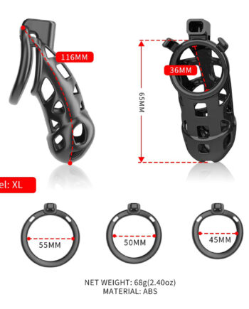 Sevanda Naja-Cobra Chastity Cage XL