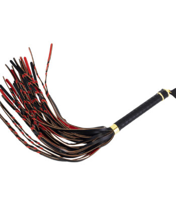 Sevanda Red & Black Braided Tail Flogger