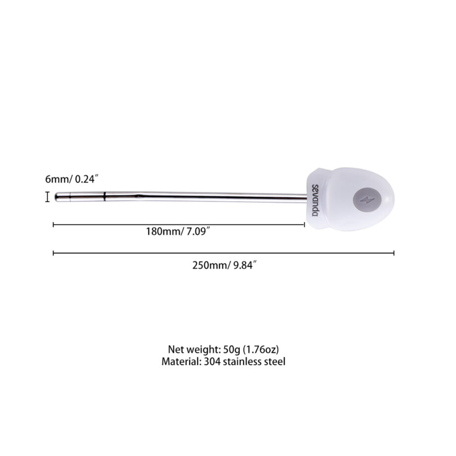 Sevanda Vibrating & E-stim Metal Urethral Sounding