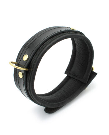 Shiny Black Leather Collar