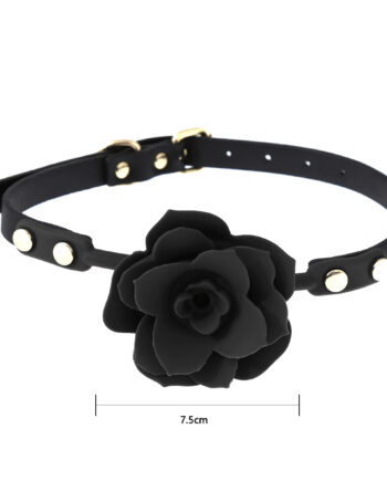 Silicone Black Rose Gag