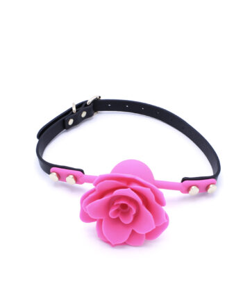 Silicone Pink Rose Gag