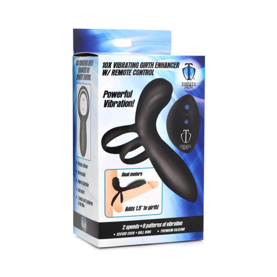 Silicone Vibrating Girth Enhancer w/ Remote Control