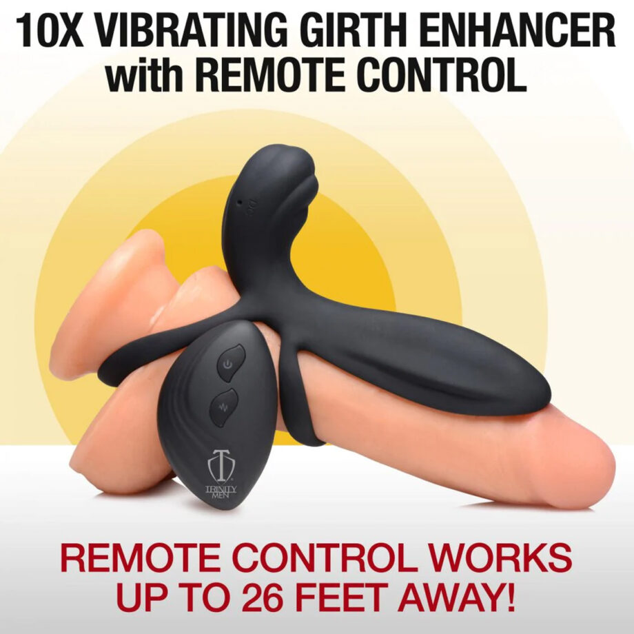 Silicone Vibrating Girth Enhancer w/ Remote Control