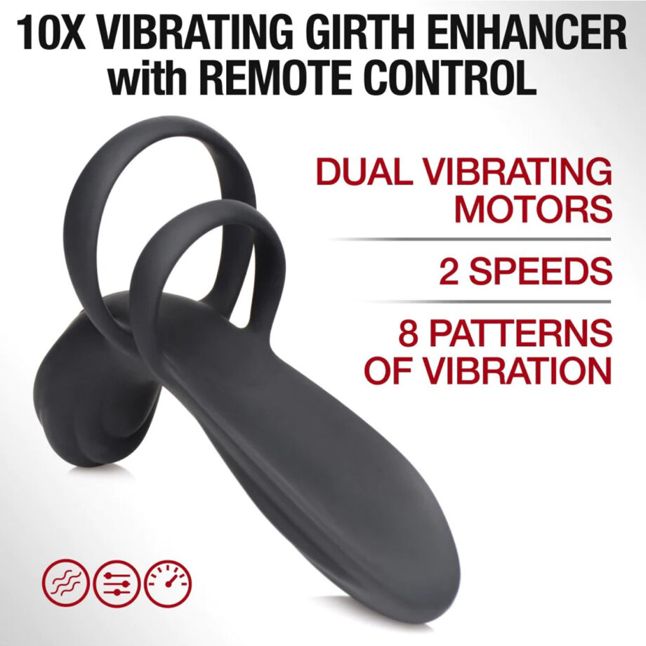 Silicone Vibrating Girth Enhancer w/ Remote Control