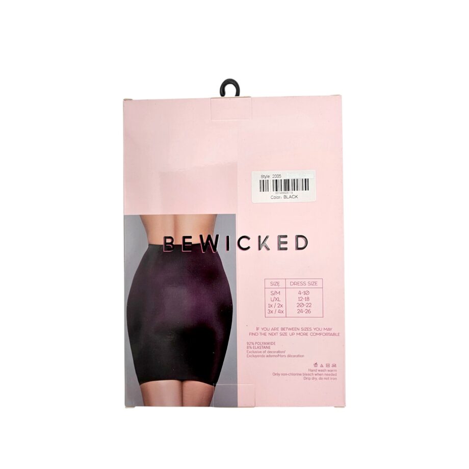 Slimin' Shapewear Slip Skirt - BLK / 1X/2X