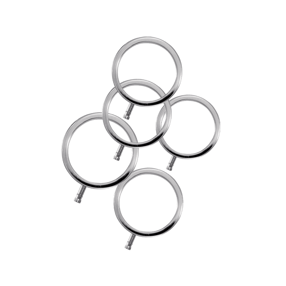 Solid Metal Cock Ring Set 5 Sizes