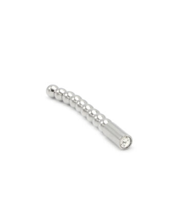 Solid Penis Plug Beaded Curved 8 mm