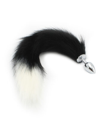 Steel Buttplug S Fox Tail Black